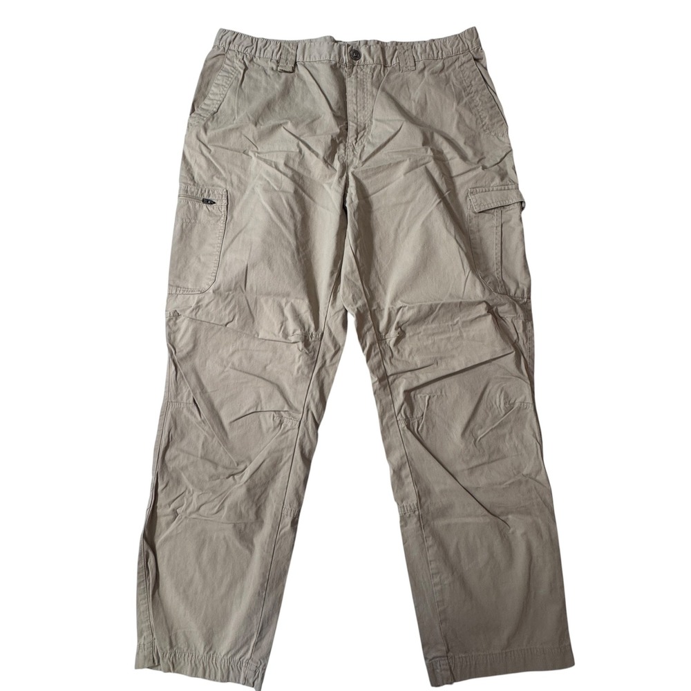 Columbia Mens Cargo Pants XL 32 Tan Khaki Cotton Utility Hiking Trousers AM8157